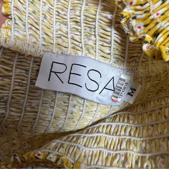 RESA Ashley Midi in Honeysuckle revolve smocked dress Sz M - Picture 9 of 9